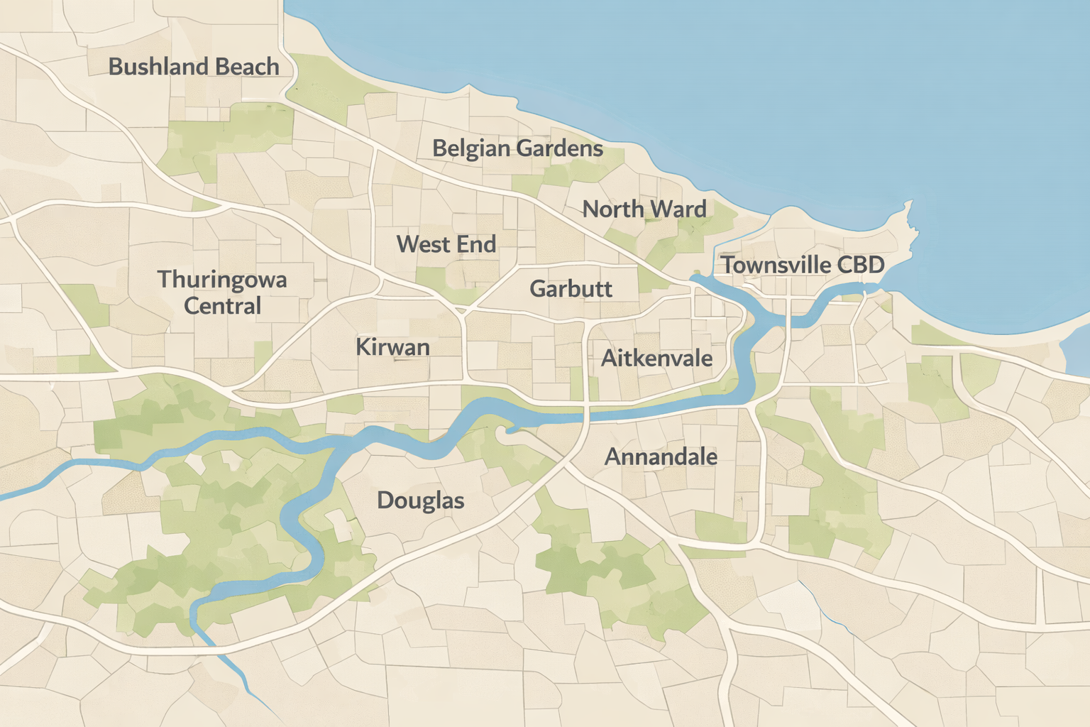 Townsville Service Area Map